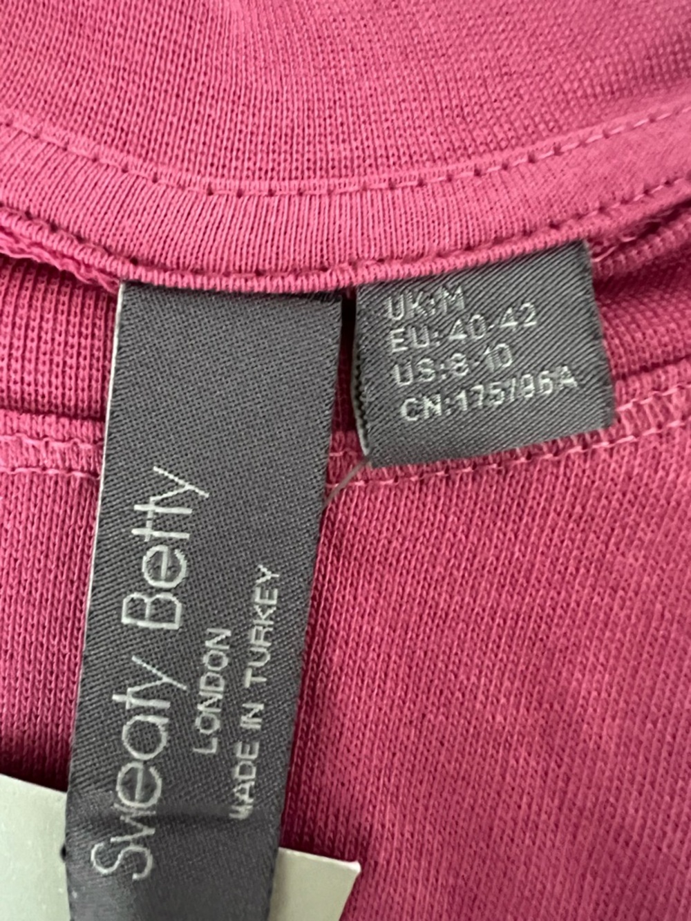 NWT Sweaty Betty After Class Crop Sweatshirt in Adventure Pink with Thumbholes - Picture 9 of 16